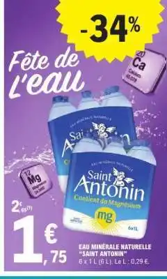 E.Leclerc Eau Minérale Naturelle Saint Antonin offre