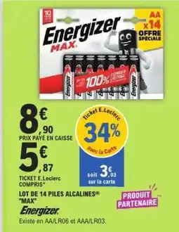 E.Leclerc Energizer Max offre