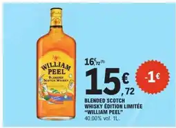 E.Leclerc BLENDED SCOTCH WHISKY ÉDITION LIMITÉE “WILLIAM PEEL” offre