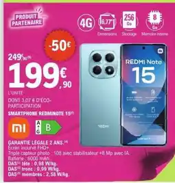 E.Leclerc SMARTPHONE REDMINOTE 15 offre