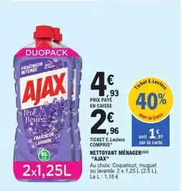 E.Leclerc NETTOYANT MENAGER AJAX offre