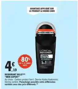 E.Leclerc DÉODORANT BILLE “MEN EXPERT” offre
