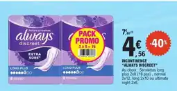 E.Leclerc INCONTINENCE “ALWAYS DISCREET” offre