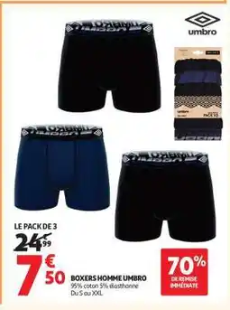 Auchan Boxers Homme Umbro offre