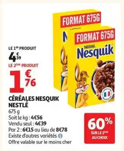 Auchan Céréales Nesquik Nestle offre
