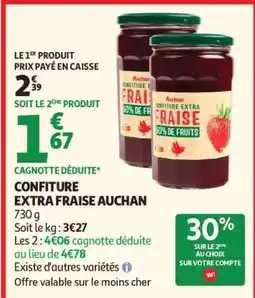 Auchan Confiture Extra Fraise Auchan offre