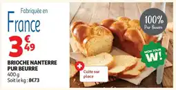 Auchan Brioche Nanterre Pur Beurre offre