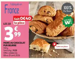 Auchan Pains Au Chocolat Pur Beurre offre