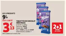 Auchan Tablettes De Chocolat Oréo Milka offre