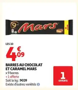 Auchan BARRES AU CHOCOLAT ET CARAMEL MARS offre