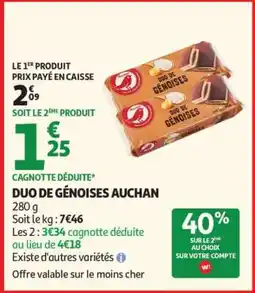 Auchan DUO DE GÉNOISES AUCHAN offre