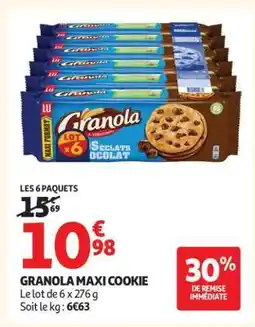 Auchan GRANOLA MAXI COOKIE offre