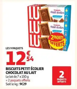 Auchan BISCUITS PETIT ÉCOLIER CHOCOLAT AU LAIT offre