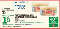 Auchan TARTINABLE HOUMOUS AUX POIS CHICHES AUCHAN offre