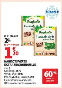 Auchan Haricots Verts Extra Fins Bonduelle offre