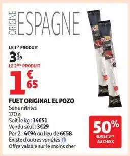 Auchan FUET ORIGINAL EL POZO offre