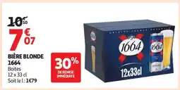 Auchan Bière Blonde 1664 offre