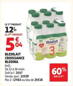 Auchan Blédilait Croissance Blédina offre