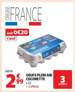Auchan Oeufs Plein Air Cocorette offre