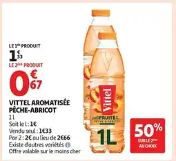 Auchan VITTEL AROMATISÉE PÊCHE-ABRICOT offre