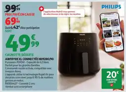 Auchan AIRFRYER XL CONNECTÉE HD9280/90 offre