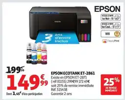 Auchan EPSON ECOTANK ET-2861 offre