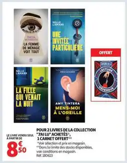 Auchan Livres de la collection 'J'AI LU' offre
