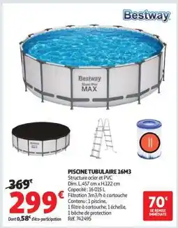 Auchan PISCINE TUBULAIRE 16M3 offre