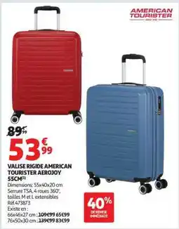 Auchan VALISE RIGIDE AMERICAN TOURISTER AEROJOY 55CM offre