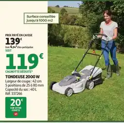 Auchan TONDEUSE 2000 W offre