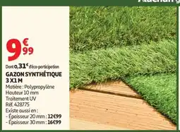 Auchan GAZON SYNTHÉTIQUE 3 X1 M offre