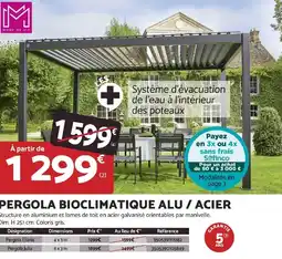 Bricomarché Pergola bioclimatique alu acier offre