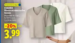 Lidl Esmara blouse en mousseline femme offre