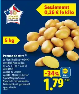 Lidl Pommes de terre offre