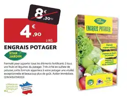Bricomarché Engrais potager star jardin offre