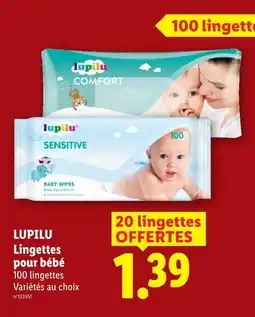 Lidl Lupilu lingettes pour bébé offre