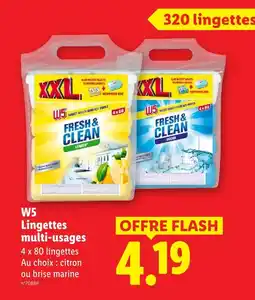 Lidl W5 lingettes multi-usages offre