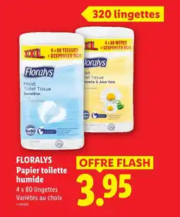 Lidl Floraly's papier toilette humide sensitive offre
