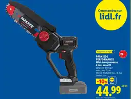Lidl Parkside performance mini-tronçonneuse à bois sans fil offre