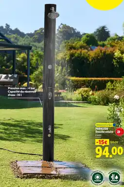 Lidl Parkside douche solaire offre