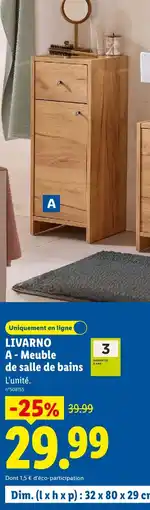 Lidl Livarno meuble de salle de bains offre