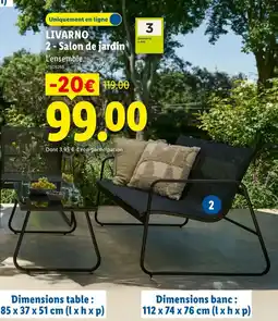 Lidl Livarno 2 - salon de jardin offre