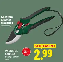Lidl Parkside sécateur à lames franches offre