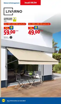 Lidl Livarno store d’extérieur offre