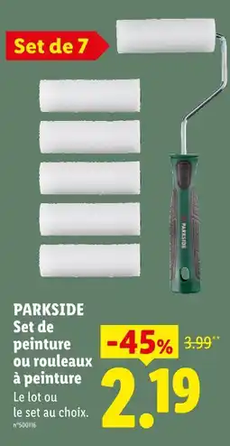 Lidl Parkside set de peinture ou rouleaux peinture offre