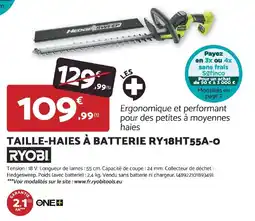 Bricomarché Taille-haies à batterie ry18ht55a-0 ryobi offre