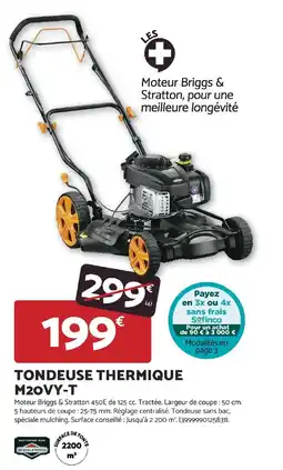 Bricomarché Tondeuse thermique m20vy-t offre