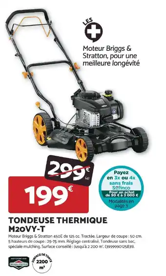 Tondeuse thermique m20vy-t