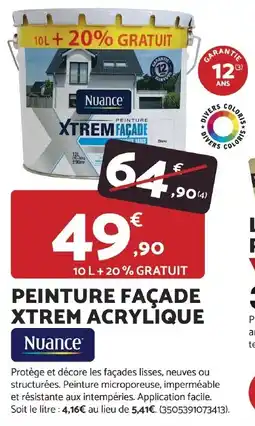 Bricomarché Peinture façade xtrem acrylique nuance offre