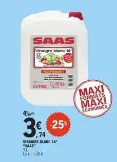 E.Leclerc Melfor - vinaigre blanc 14' offre